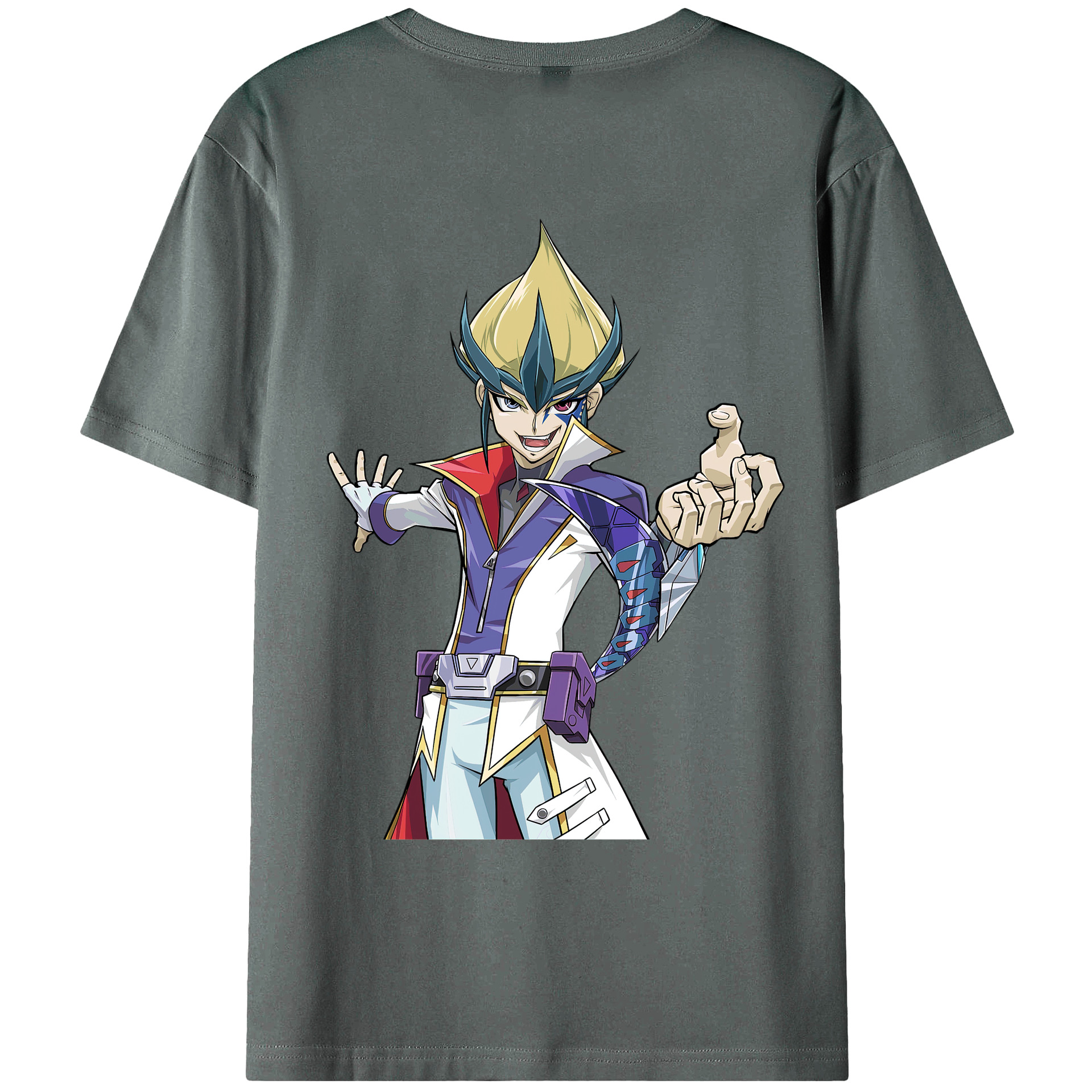 （画像用） 遊☆戯☆王 Yu-Gi-Oh! 綿100％ メンズ半袖Tシャツ（バックプリント） 通気性